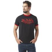 T-shirt Von Dutch T-shit homme stretch en col V en contraste Blast