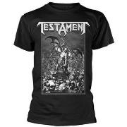 T-shirt Testament Pitchfork Horns