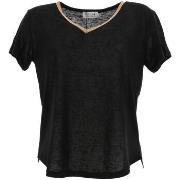 T-shirt Molly Bracken Knitted tee black