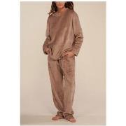 Pyjamas / Chemises de nuit Kebello Pyjama Polaire Marron F