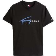 T-shirt Tommy Jeans Graffiti Logo T-Shirt Black