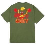 T-shirt Obey T-shirt Live Again Now Homme Moss Green