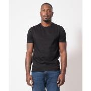 T-shirt BOSS T-shirt ras du cou en coton noir Slim Fit