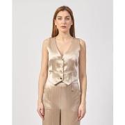 Gilet Fracomina Gilet femme en satin avec strass