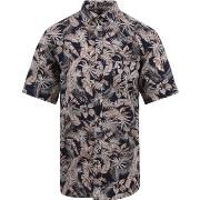 Chemise Suitable Chemise De Lin Manches Courtes Simon Marine