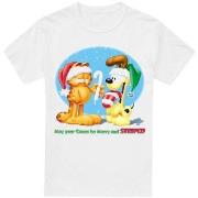 T-shirt Garfield Merry And Striped