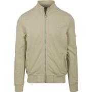 Sweat-shirt Superdry Cardigan Zip Track Beige