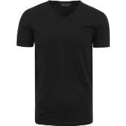 T-shirt Garage T-shirt Stretch Basique Col-V Noir