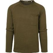 Sweat-shirt Knowledge Cotton Apparel Sweater Vert Olive