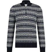 Sweat-shirt State Of Art Cardigan Demi-Zip Bleu Foncé Impression