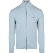 Sweat-shirt Gant Cardigan Bleu Clair