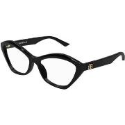 Lunettes de soleil Balenciaga BB0341O Cadres Optiques, Noir/Transparen...