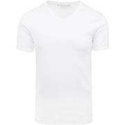 T-shirt Garage Basique Col-V Blanc