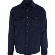 Sweat-shirt Suitable Surchemise Corduroy Marine