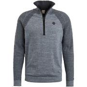 Sweat-shirt Cast Iron Pull Half Zip Bleu