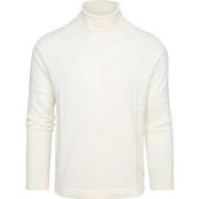 Sweat-shirt Blue Industry Pull Col Roulé Off White