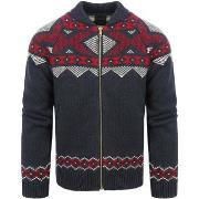 Sweat-shirt Superdry Cardigan Zip Bleu foncé