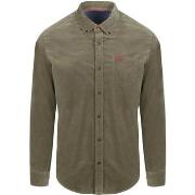 Chemise New Zealand Auckland NZA Chemise Omar Fine Corduroy Vert Olive