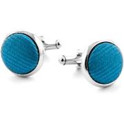 Boutons de manchettes Suitable Boutons de Manchette en Soie Cobalt Cla...