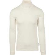 Sweat-shirt Marc O'Polo Pull Col Roulé Bleu Ecru