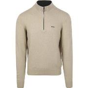 Sweat-shirt New Zealand Auckland NZA Pull Christopher Demi-Zip Sand Mé...