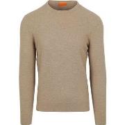 Sweat-shirt Suitable Pull Structure Slub Beige