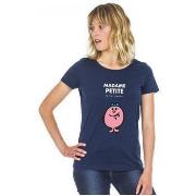 T-shirt Monsieur Madame TSHIRT FEMME Madame petite BLEU MARINE