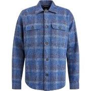 Sweat-shirt Vanguard Surchemise Brushed A Carreaux Bleu