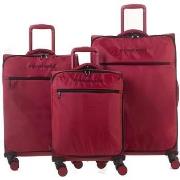 Valise Travel World Set de 3 valises Souples S/M/L HIPPO DARK RED