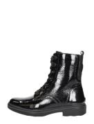 Tamaris Comfort - Veterschoenen Hoog Zwartlak