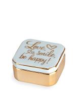 Balvi Decoratieve objecten Ring Holder Golden Box Love Blauw
