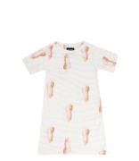 SNURK Jurken Ballerina Classics T-shirt Dress Kids Wit