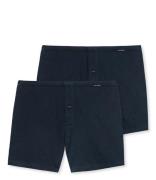 Schiesser Boxershorts 2-Pack Boxershorts Donkerblauw