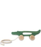 Trixie Baby Accessoires Wooden pull along toy Mr. Crocodile Groen