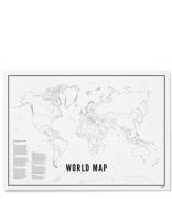 Wijck Decoratieve objecten World Map Wit