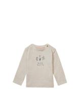 Noppies Tops Girls Tee Valentine Long Sleeve Beige