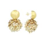 Classic Earring Sequin Flower Globe M