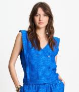 Top Ocean Blue Jacquard