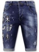 Local Fanatic Korte broek slim fit met patches xxx