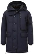 Just Key Lange parka met capuchon