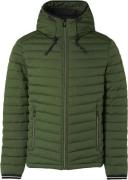 No Excess Jacket hooded short fit padded dark green