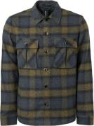 No Excess Overshirt button closure check army