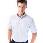 WBLifestyle Wb basic overhemd heren lichtblauw korte mouw