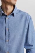 Anerkjendt 901034 aklouis l/s `linen shirt 0528 indian teal