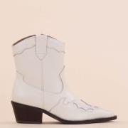 DWRS Label Enkellaarsjes 9552 bari offwhite dames maat: leer