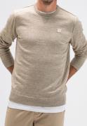 Butcher of Blue Clifden crew casablanca beige 640 heren trui -