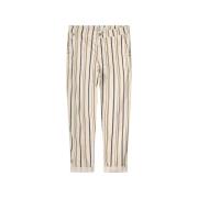Summum 4s2438-12005 122 loose pant multi stripe cotton twill ivory