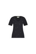 Fabienne Chapot Clt-296-tsh-ss24 phill v-neck heart t-shirt black