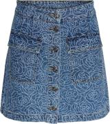 Y.A.S Yasrosalyn hw mini skirt s. medium blue denim/ro