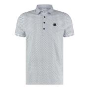 Blue Industry Grafische stretch polo